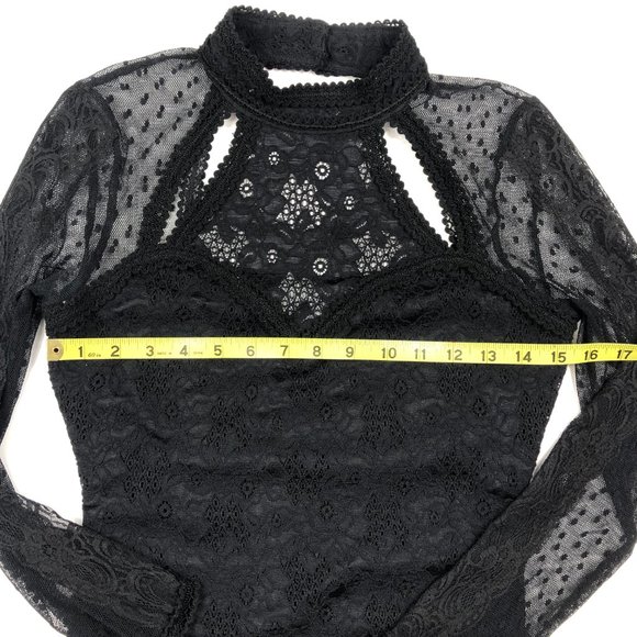 Free People Black Lace Witchy Wimsigoth Fairy Grunge Open Back Dress - Picture 9 of 15
